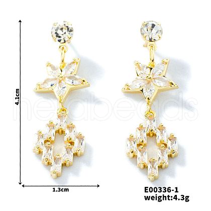 Cute Hollow Out Flower Stud Earrings with Rhinestones PX4144-2-1