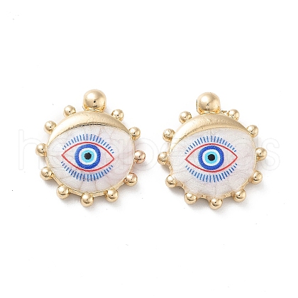 Rack Plating Alloy Enamel Pendants FIND-C050-14G-02-1