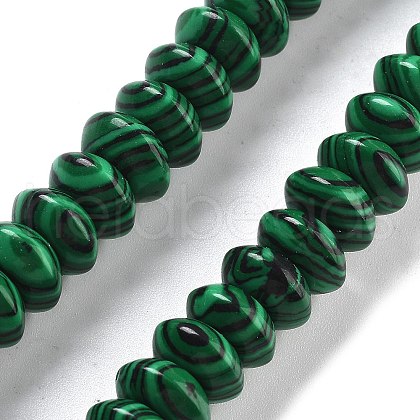 Synthetic Malachite Beads Strands G-P559-A04-02-1