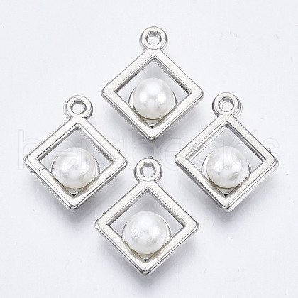 ABS Plastic Imitation Pearl Pendants OACR-R248-006P-1