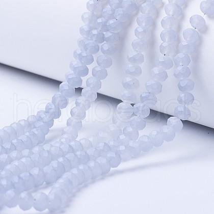Electroplate Transparent Glass Beads Strands EGLA-A034-T1mm-W01-1