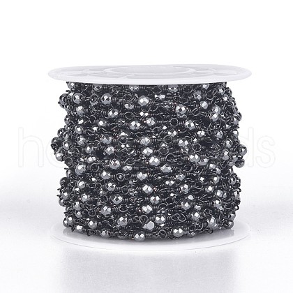 Handmade Non-magnetic Synthetic Hematite Beaded Chains CHC-F007-16B-02-1