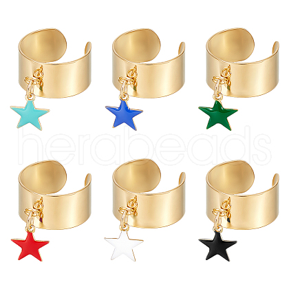 304 Stainless Steel Open Cuff Finger Ring RJEW-UN00023-1