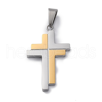 304 Stainless Steel Pendants STAS-G346-35GP-1