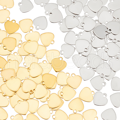 Unicraftale 100Pcs 2 Colors 201 Stainless Steel Charms STAS-UN0052-17-1