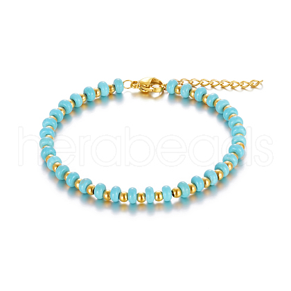 Synthetic Turquoise Beaded Bracelets for Women CG6931-4-1
