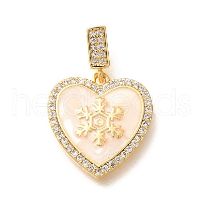 Brass Micro Pave Clear Cubic Zirconia Pendents KK-R212-12G-05-1