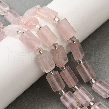 Natural Rose Quartz Beads Strands G-Z087-C02-1