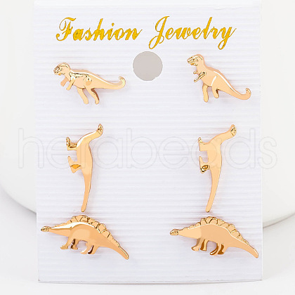 Alloy Dinosaur Stud Earring Sets WG5FABB-01-1