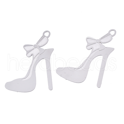 Tarnish Resistant 304 Stainless Steel Stilettos Filigree Pendants STAS-R102-03P-1