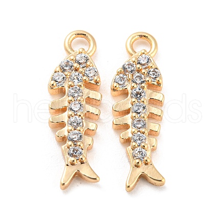 Brass Micro Pave Cubic Zirconia Pendant KK-E090-30G-1