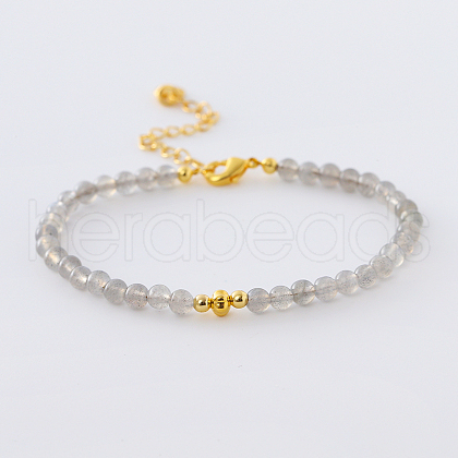Natural Fluorite Round Beaded Bracelet RG1104-5-1