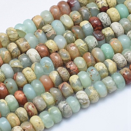 Natural Aqua Terra Jasper Beads Strands G-E444-16-4mm-1