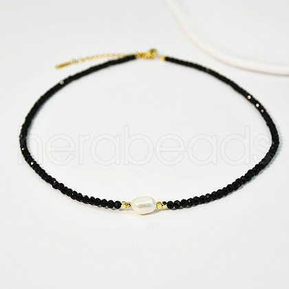 Mother's Day Jewellery Natural Freshwater Pearl & Glass Beaded Necklaces for Women AC5368-9-1