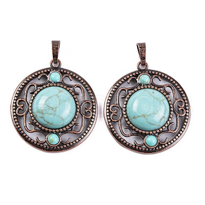 Synthetic Turquoise Pendants G-Q158-03-05-1