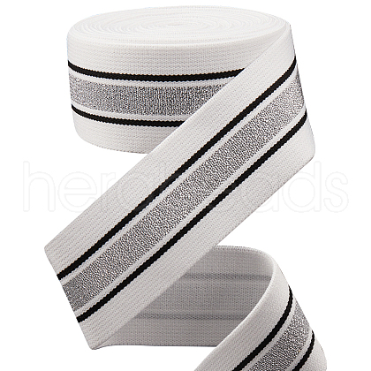 Gorgecraft 4.7 Yards Flat Polyester Striped Elastic Wide Band OCOR-GF0003-86C-1