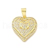 Brass Micro Pave Cubic Zirconia Pendants KK-Z104-12G-1