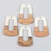 Opaque Resin & Walnut Wood Pendants RESI-S389-034A-C04-1