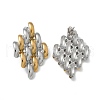 304 Stainless Steel Two Tone Stud Earrings for Women STAS-Z117-03GP-4