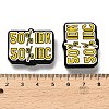Word 50% IDK 50% IDC Food Grade Eco-Friendly Silicone Focal Beads SIL-I007-07-3