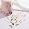 10Pcs 5 Style Alloy Enamel Wine Glass Charms HJEW-AB00063-4