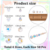 Beebeecraft 200Pcs 4 Styles Electroplate Glass Beads EGLA-BBC0001-02-2