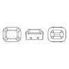 Preciosa® MAXIMA Crystal Sew-On Cups X-PRC-SC12-50730-S-5