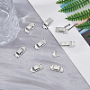 SUPERFINDINGS 8Pcs Brass Fold Over Clasps FIND-FH0009-95A-4