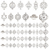 GOMAKERER 96Pcs 12 Styles Tibetan Style Alloy Hollow Connector Charms Sets TIBE-GO0001-06-1