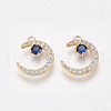 Brass Micro Pave Cubic Zirconia Charms KK-T038-507E-1