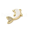 Natural White Shell Pendants KK-P301-01B-G-2