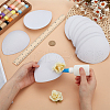 10Pcs EVA Cloth Teardrop Fascinator Hat Base for Millinery AJEW-FG0004-53B-3