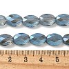Electroplate Glass Beads Strands X-EGLA-L045-A-FR02-4