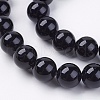 Natural Black Onyx Round Beads Strand G-L087-10mm-01-3
