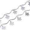 Tarnish Resistant 304 Stainless Steel Curved Bar Link Chains CHS-T004-02-1