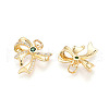 Brass Micro Pave Cubic Zirconia Pendants KK-N257-47G-2