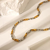 Elegant 316L Surgical Stainless Steel Handmade Twisted Link Chain Necklaces for Sweater JK1254-3