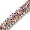 Transparent Electroplate Glass Beads Strands GLAA-Q099-H01-12-1