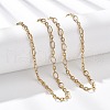 5.5MM 304 Stainless Steel Textured Oval Link Chain Necklaces NJEW-T016-12G-1