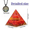 Crystal Pyramid Ornaments Blessing Pyramid with Lamp Holder Angel Crystal Pyramid Stone for Home Office Decoration Gift Collection JX353A-1