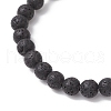 6Pcs Natural Lava Rock Beads Stretch Bracelets BJEW-JB11992-5