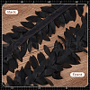 AHADERMAKER 5 Yards Polyester Chiffon Leaf Lace Ribbon DIY-GA0007-32B-5