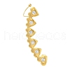 Rhinestone Cuff Earrings for Girl Women Gift EJEW-B042-02G-B-2