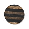 Opaque Resin & Walnut Wood Pendants WOOD-F012-01-1
