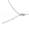 Non-Tarnish 304 Stainless Steel Dapped Chain Necklace for Men Women STAS-B039-07P-3