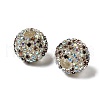 Sparkle Glass Rhinestone Round Beads OACR-S048-01A-1