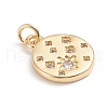 Brass Micro Pave Cubic Zirconia Pendants ZIRC-G165-07G-4