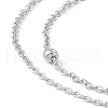 304 Stainless Steel Double Chains Multi-strand Anklet for Women STAS-E001-26P-2
