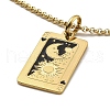 304 Stainless Steel Tarot Pendant Necklaces NJEW-A016-01A-1