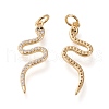 Brass Micro Pave Cubic Zirconia Pendants ZIRC-L098-016G-2
